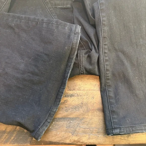 FRAME Denim Le High Flare Black Wash Jeans Womens 30 Lightly Distressed Grunge - Picture 8 of 13